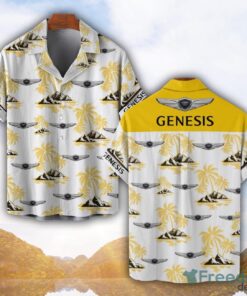 Genesis Yellow Coconut Pattern Combo 3D Hawaiian Shirt And Shorts