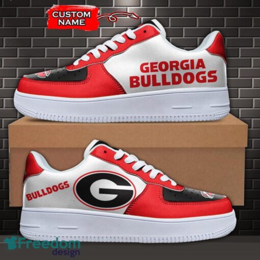 Georgia Bulldogs NCAA AF1 Personalized Name Sneakers Air Force Shoes For Fans Product Photo 1