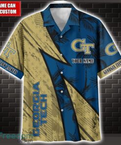 Georgia Tech Yellow Jackets 3D Hawaii Shirt Custom Name Limited Edition Product Photo 1