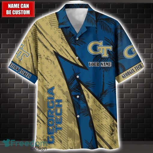 Georgia Tech Yellow Jackets 3D Hawaii Shirt Custom Name Limited Edition Product Photo 1