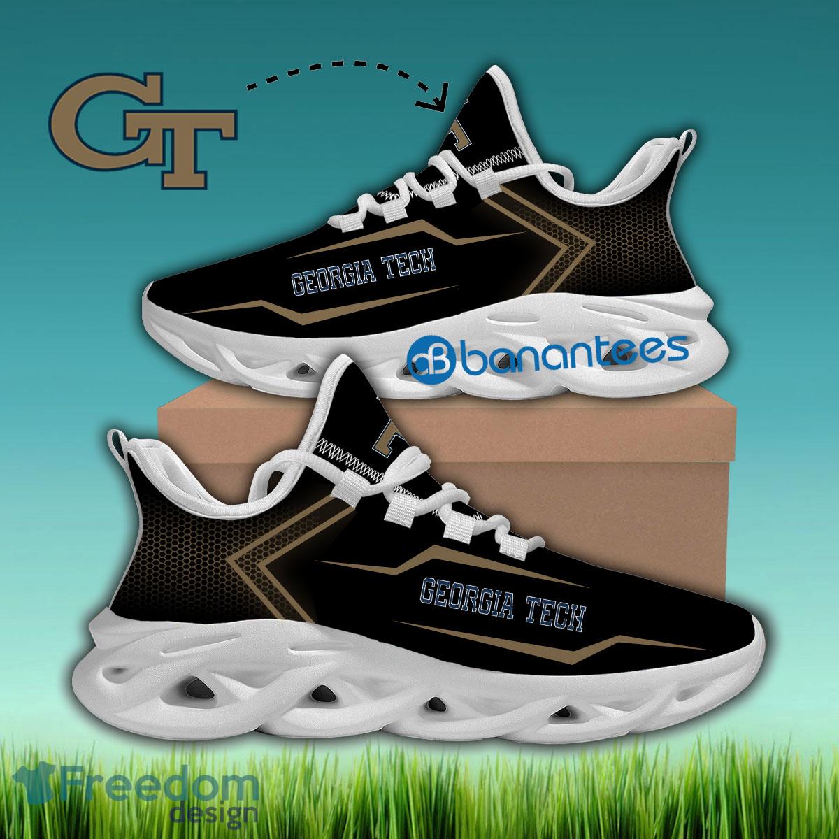 Georgia Tech Yellow Jackets Running Sneaker Exclusive Gift Max Soul Shoes New For Fans - NCAA Georgia Tech Yellow Jackets Max Soul Sneakers Style 1