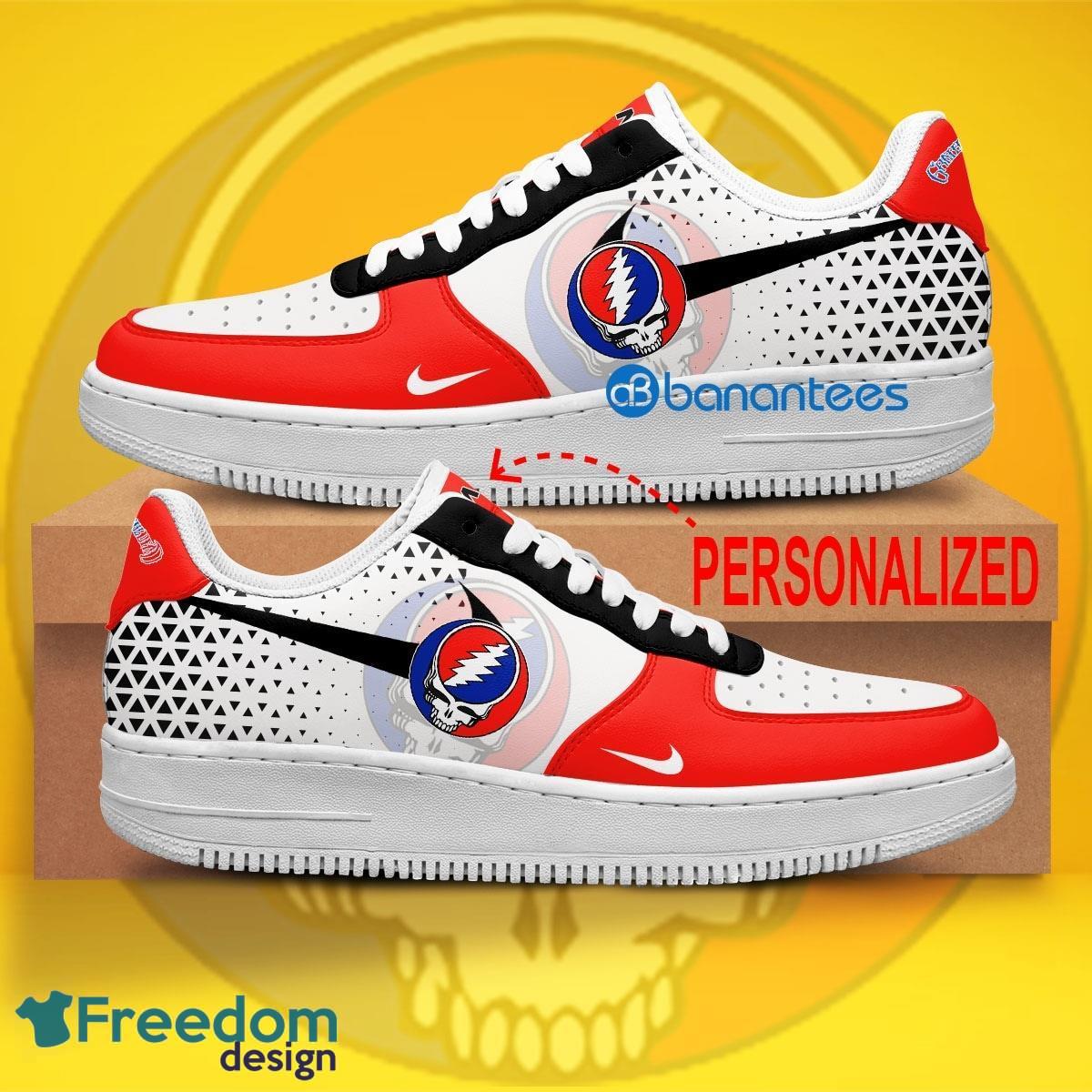 Grateful Dead Band Air Force 1 Shoes Brand Gift Sneakers Fans AF1 Sneaker Custom Name - Grateful Dead Band Air Force 1 Shoes Style 1