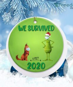 Grinch Survived Quarantine Ornament Christmas Ornament – Funny Holiday Gift