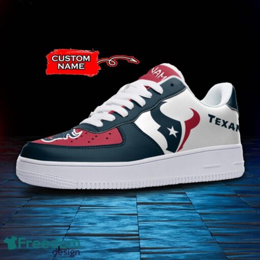 Houston Texans NFL AF1 Personalized Name Sneakers Air Force Shoes For Fans Product Photo 2