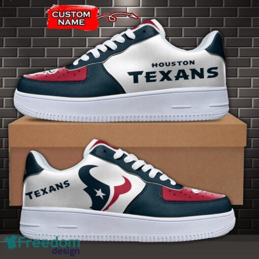 Houston Texans NFL AF1 Personalized Name Sneakers Air Force Shoes For Fans Product Photo 1