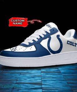 Indianapolis Colts NFL AF1 Personalized Name Sneakers Air Force Shoes For Fans Product Photo 2