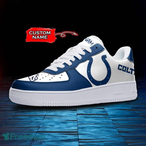 Indianapolis Colts NFL AF1 Personalized Name Sneakers Air Force Shoes For Fans Product Photo 2