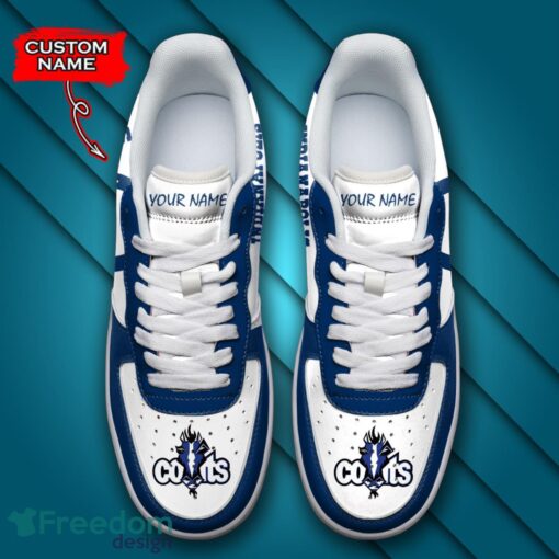 Indianapolis Colts NFL AF1 Personalized Name Sneakers Air Force Shoes For Fans Product Photo 4