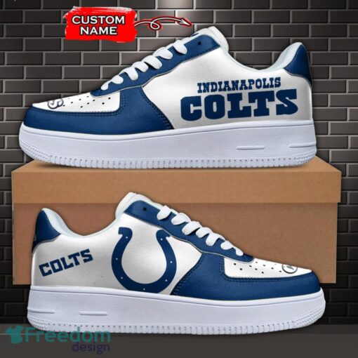 Indianapolis Colts NFL AF1 Personalized Name Sneakers Air Force Shoes For Fans Product Photo 1