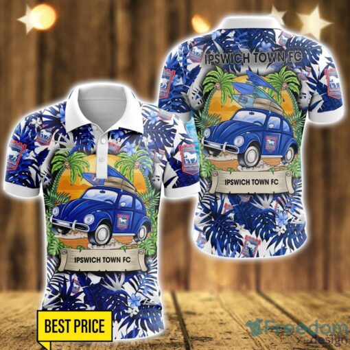 Ipswich Town F.C Car Beach Pattern 3D Polo Shirt Product Photo 1