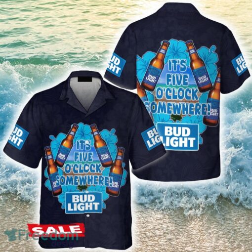 It's Five O'clock Somewhere Bud Light Hawaiian Shirt Beer Holidays Summer - It's Five O'clock Somewhere Bud Light Hawaiian Shirt Beer Holidays Summer