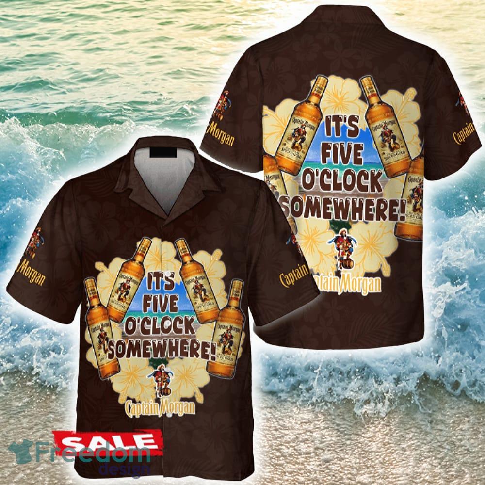 It's Five O'clock Somewhere Captain Morgan Hawaiian Shirt Beer Holidays Summer - It's Five O'clock Somewhere Captain Morgan Hawaiian Shirt Beer Holidays Summer