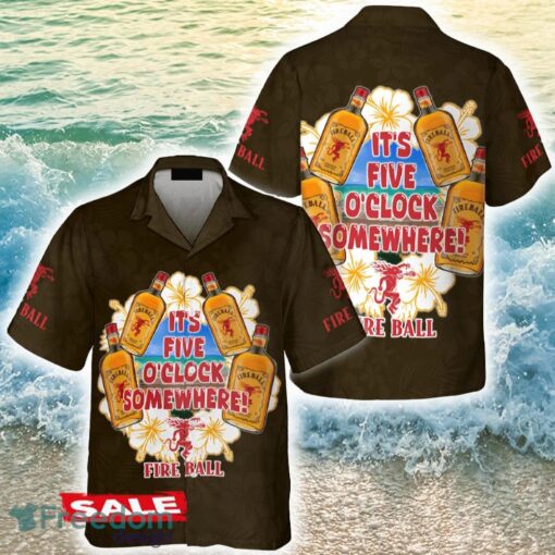 It's Five O'clock Somewhere Fireball Whiskey Hawaiian Shirt Beer Holidays Summer - It's Five O'clock Somewhere Fireball Whiskey Hawaiian Shirt Beer Holidays Summer