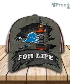 Jack Daniels Detroit Lions Classic Cap All Over Print 3D Product Photo 1