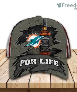 Jack Daniels Miami Dolphins Classic Cap All Over Print 3D Product Photo 1