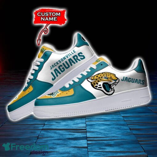 Jacksonville Jaguars NFL AF1 Personalized Name Sneakers Air Force Shoes For Fans Product Photo 3