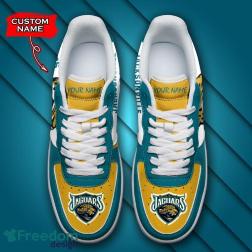 Jacksonville Jaguars NFL AF1 Personalized Name Sneakers Air Force Shoes For Fans Product Photo 4