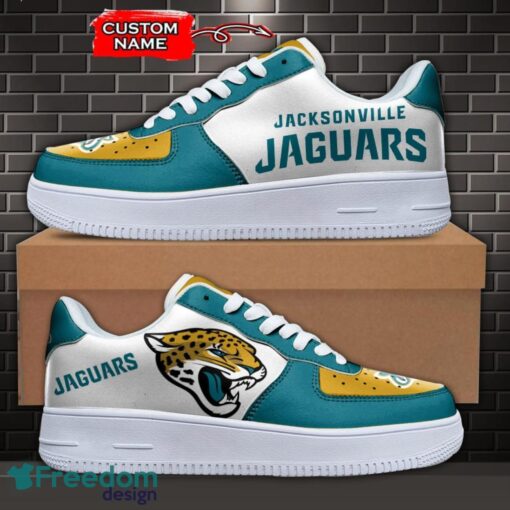 Jacksonville Jaguars NFL AF1 Personalized Name Sneakers Air Force Shoes For Fans Product Photo 1