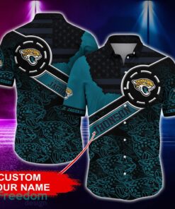 Jacksonville Jaguars Personalized Button Shirt NFL Hawaiian Shirt Custom Name