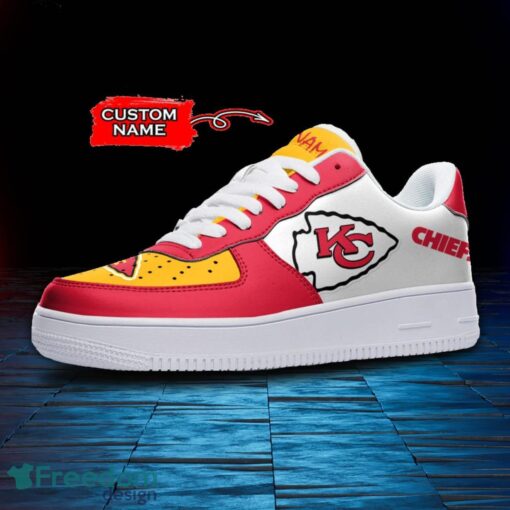 Kansas City Chiefs NFL AF1 Personalized Name Sneakers Air Force Shoes For Fans Product Photo 2