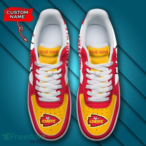 Kansas City Chiefs NFL AF1 Personalized Name Sneakers Air Force Shoes For Fans Product Photo 4