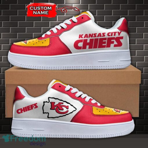 Kansas City Chiefs NFL AF1 Personalized Name Sneakers Air Force Shoes For Fans Product Photo 1