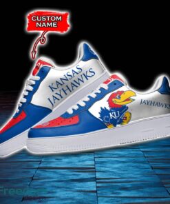 Kansas Jayhawks NCAA AF1 Personalized Name Sneakers Air Force Shoes For Fans Product Photo 3