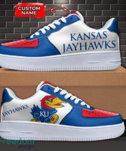 Kansas Jayhawks NCAA AF1 Personalized Name Sneakers Air Force Shoes For Fans