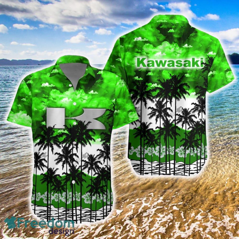 Kawasaki 3D Hawaiian Shirt Car Tree Vintage For Men And Women - Kawasaki 3D Hawaiian Shirt Car Tree Vintage For Men And Women