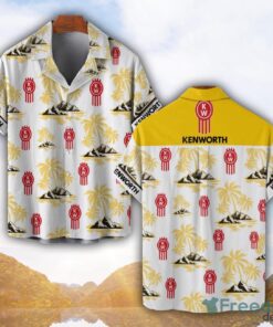 Kenworth Yellow Coconut Pattern Combo 3D Hawaiian Shirt And Shorts