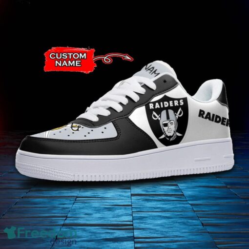 Las Vegas Raiders NFL AF1 Personalized Name Sneakers Air Force Shoes For Fans Product Photo 2