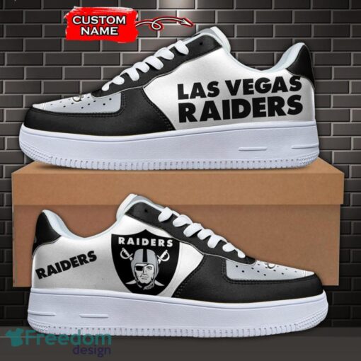 Las Vegas Raiders NFL AF1 Personalized Name Sneakers Air Force Shoes For Fans Product Photo 1