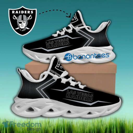 Las Vegas Raiders Running Sneaker Symbolize Gift Max Soul Shoes New For Fans - NFL Las Vegas Raiders Max Soul Sneakers Style 1