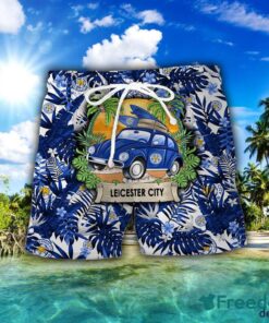 Leicester City F.C Car Beach Pattern Hawaiian Shirt And Shorts Product Photo 2