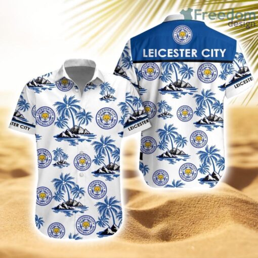 Leicester City F.C Tropical Striped Hawaiian Shirt Trending New Product Photo 1