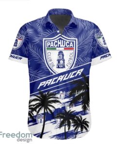 LIGA MX C.F. Pachuca Coconut Logo Pattern 3D Hawaiian Shirt Product Photo 2