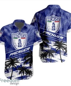 LIGA MX C.F. Pachuca Coconut Logo Pattern 3D Hawaiian Shirt Product Photo 1