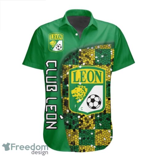 LIGA MX Club Leon 3D Hawaiian Shirt Custom Name And Number Shirt Product Photo 2