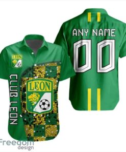 LIGA MX Club Leon 3D Hawaiian Shirt Custom Name And Number Shirt Product Photo 1