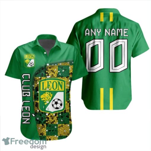 LIGA MX Club Leon 3D Hawaiian Shirt Custom Name And Number Shirt Product Photo 1