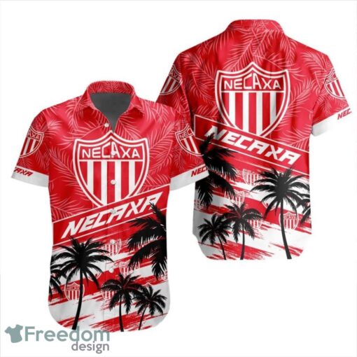 LIGA MX Club Necaxa Coconut Logo Pattern 3D Hawaiian Shirt Product Photo 1