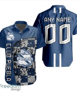 LIGA MX Club Puebla 3D Hawaiian Shirt Custom Name And Number Shirt Product Photo 1