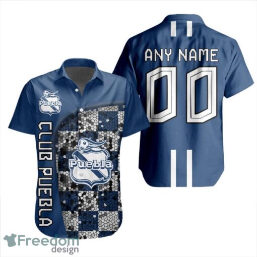 LIGA MX Club Puebla 3D Hawaiian Shirt Custom Name And Number Shirt Product Photo 1