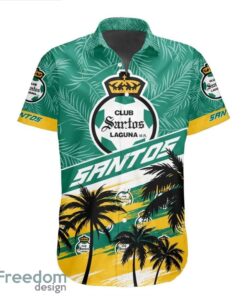 LIGA MX Club Santos Laguna Coconut Logo Pattern 3D Hawaiian Shirt Product Photo 2