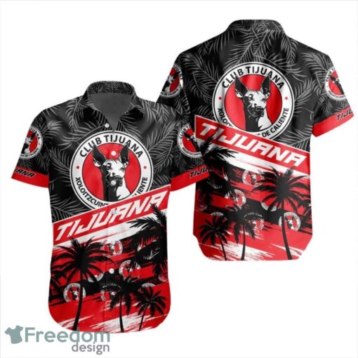 LIGA MX Club Tijuana Coconut Logo Pattern 3D Hawaiian Shirt Product Photo 1