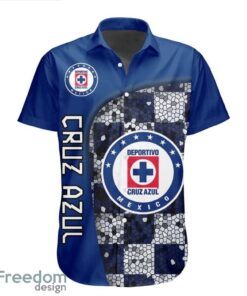 LIGA MX Cruz Azul 3D Hawaiian Shirt Custom Name And Number Shirt Product Photo 2