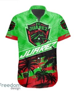 LIGA MX FC Juarez Coconut Logo Pattern 3D Hawaiian Shirt Product Photo 2