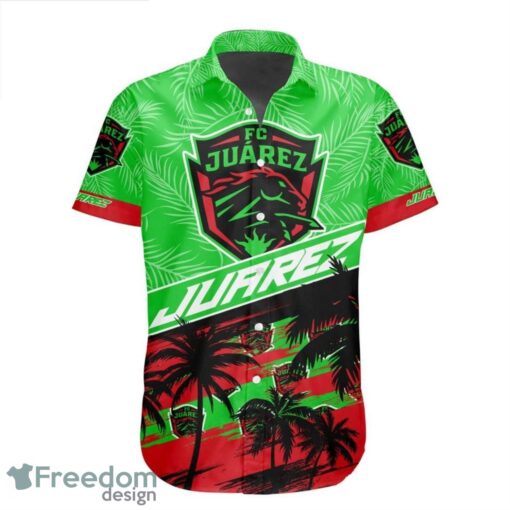 LIGA MX FC Juarez Coconut Logo Pattern 3D Hawaiian Shirt Product Photo 2