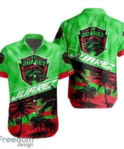 LIGA MX FC Juarez Coconut Logo Pattern 3D Hawaiian Shirt