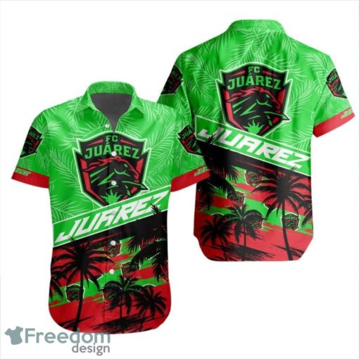 LIGA MX FC Juarez Coconut Logo Pattern 3D Hawaiian Shirt Product Photo 1